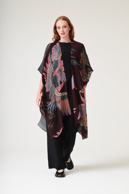 Crane Plum Wool Throwover