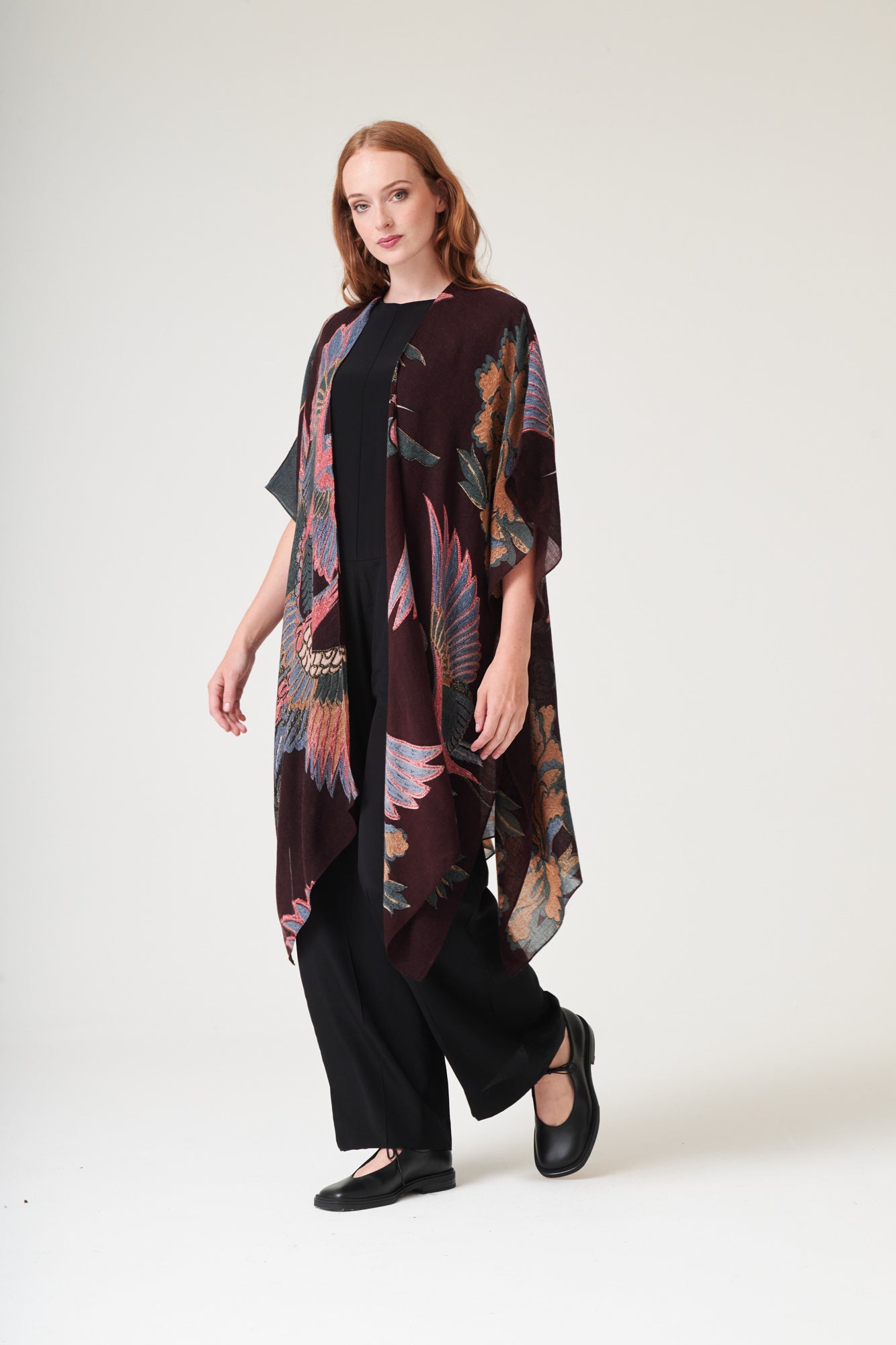 Crane Plum Wool Throwover