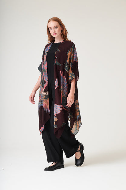 Crane Plum Wool Throwover