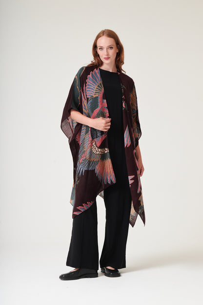 Crane Plum Wool Throwover