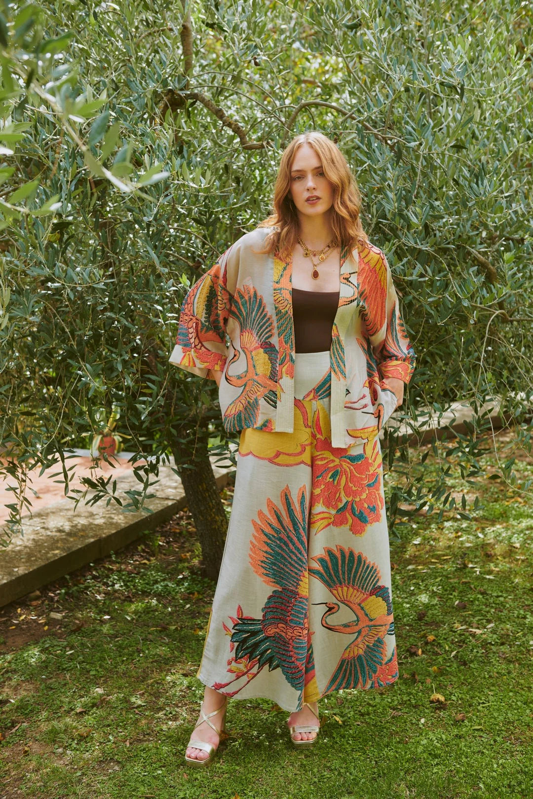 Crane Stone Palazzo Pants - S/M