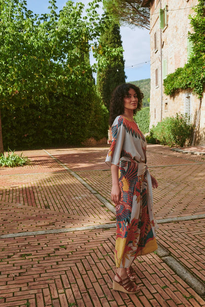 Crane Stone Obi Dress - S/M