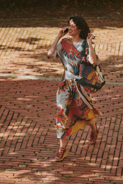 Crane Stone Obi Dress - S/M
