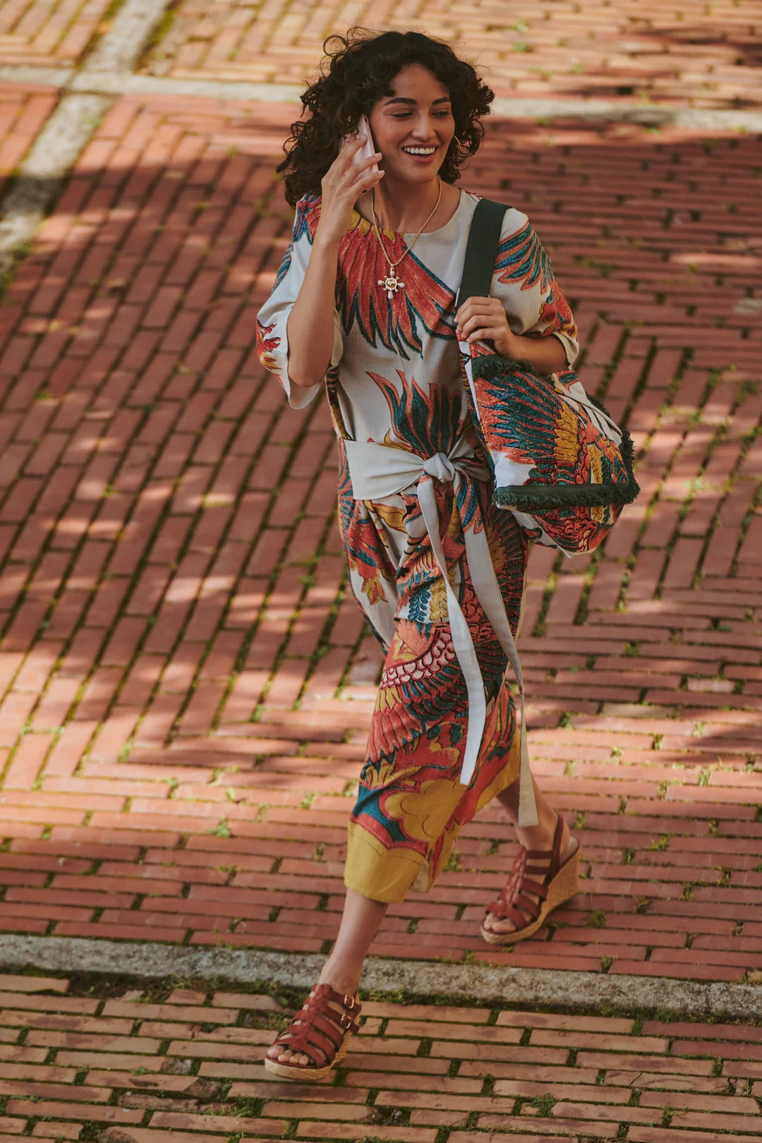 Crane Stone Obi Dress - S/M