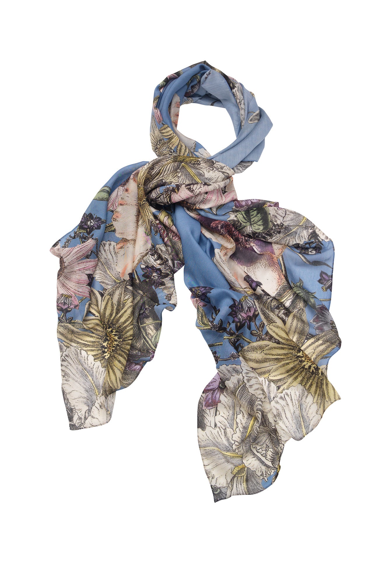 Scarf Daisy Blue