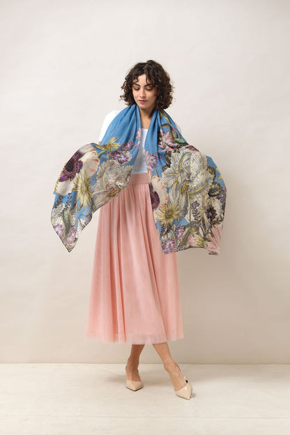 Scarf Daisy Blue