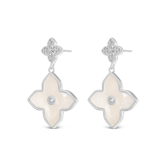 Silver Plated Earrings With Cubic Zirconia Stone