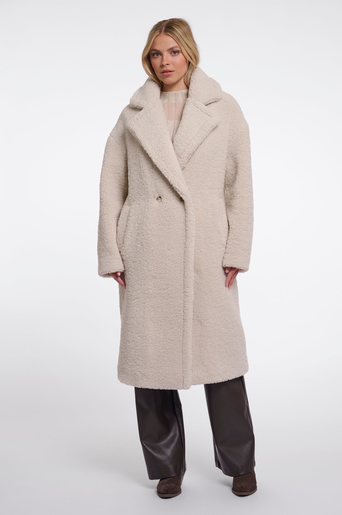 Double Breasted Teddy Coat