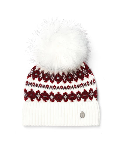 Jennifer Fairisle Bobble Hat (Natural)
