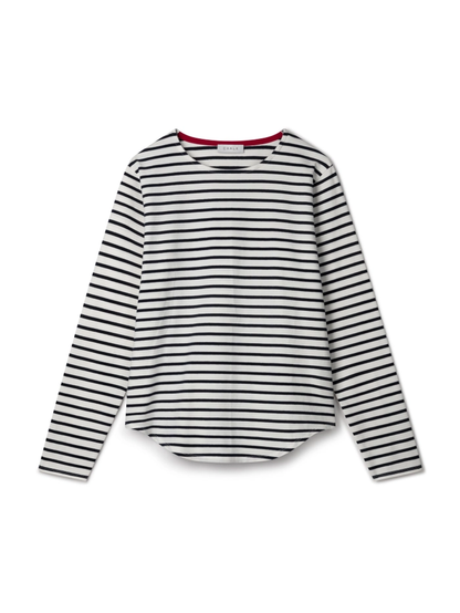 Fleur Stripe T-Shirt White / Navy