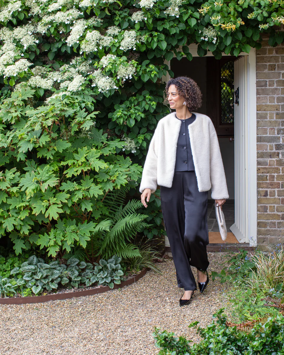 Delilah Coat Bone White