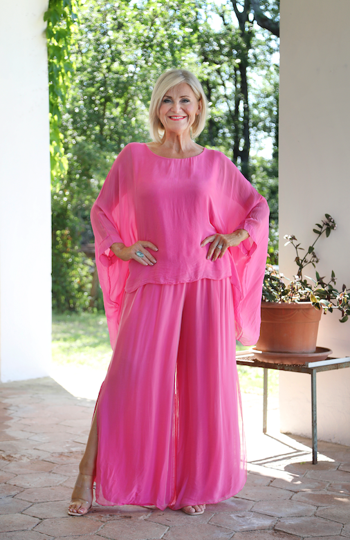 Silk Fold Over Band Trouser