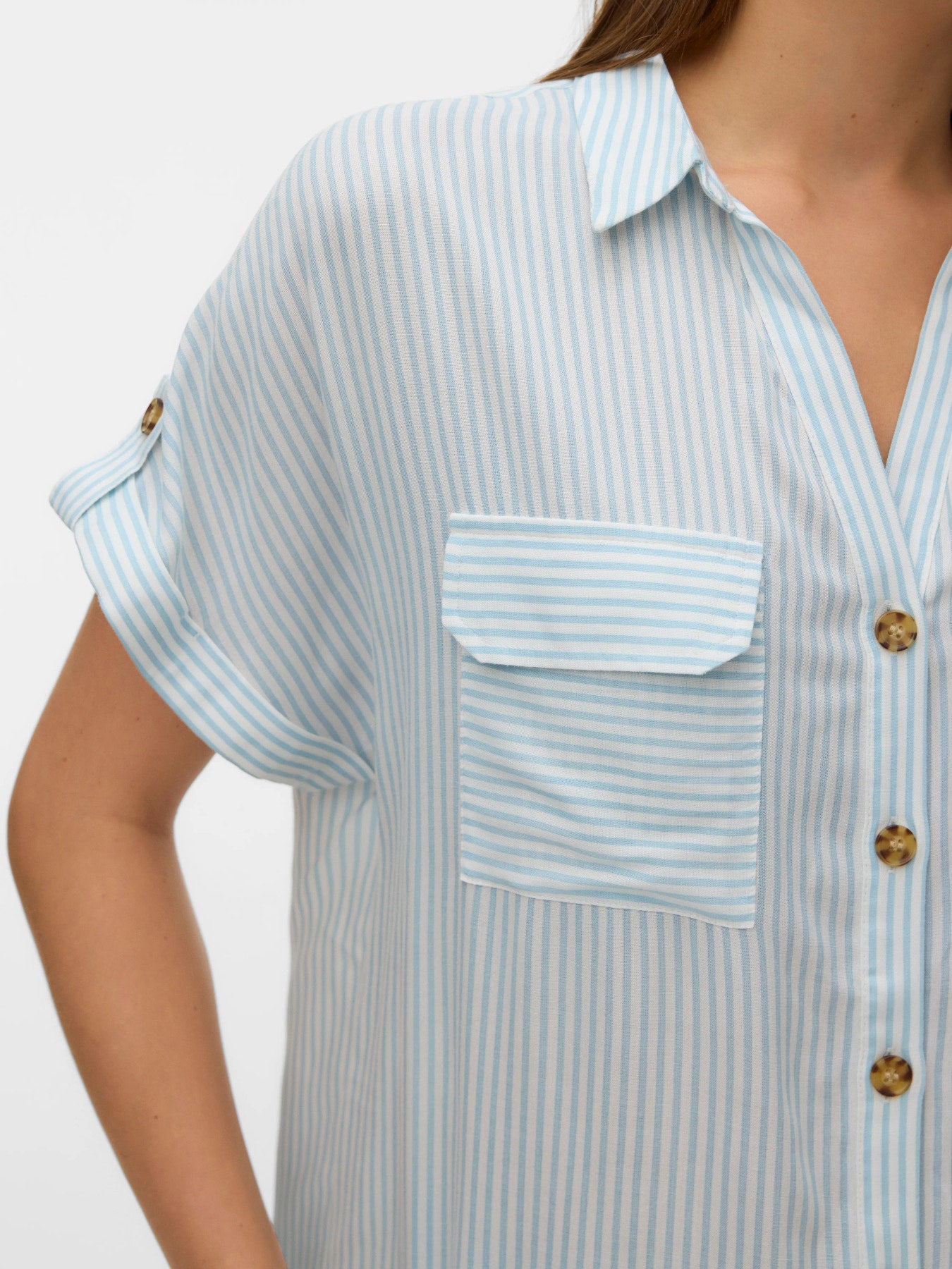 Bumpy Striped Short Sleeve Shirt