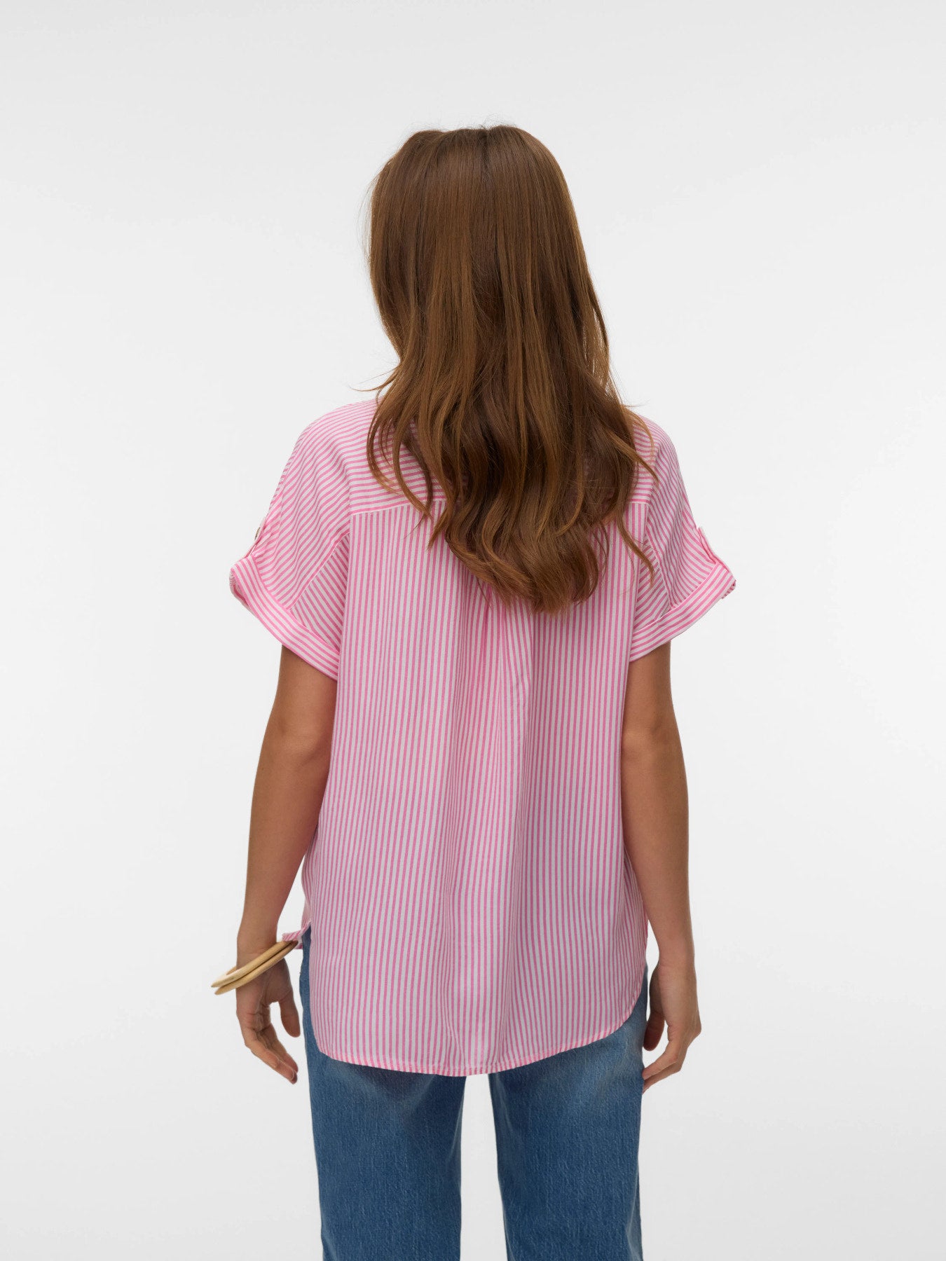 Bumpy Striped Short Sleeve Shirt