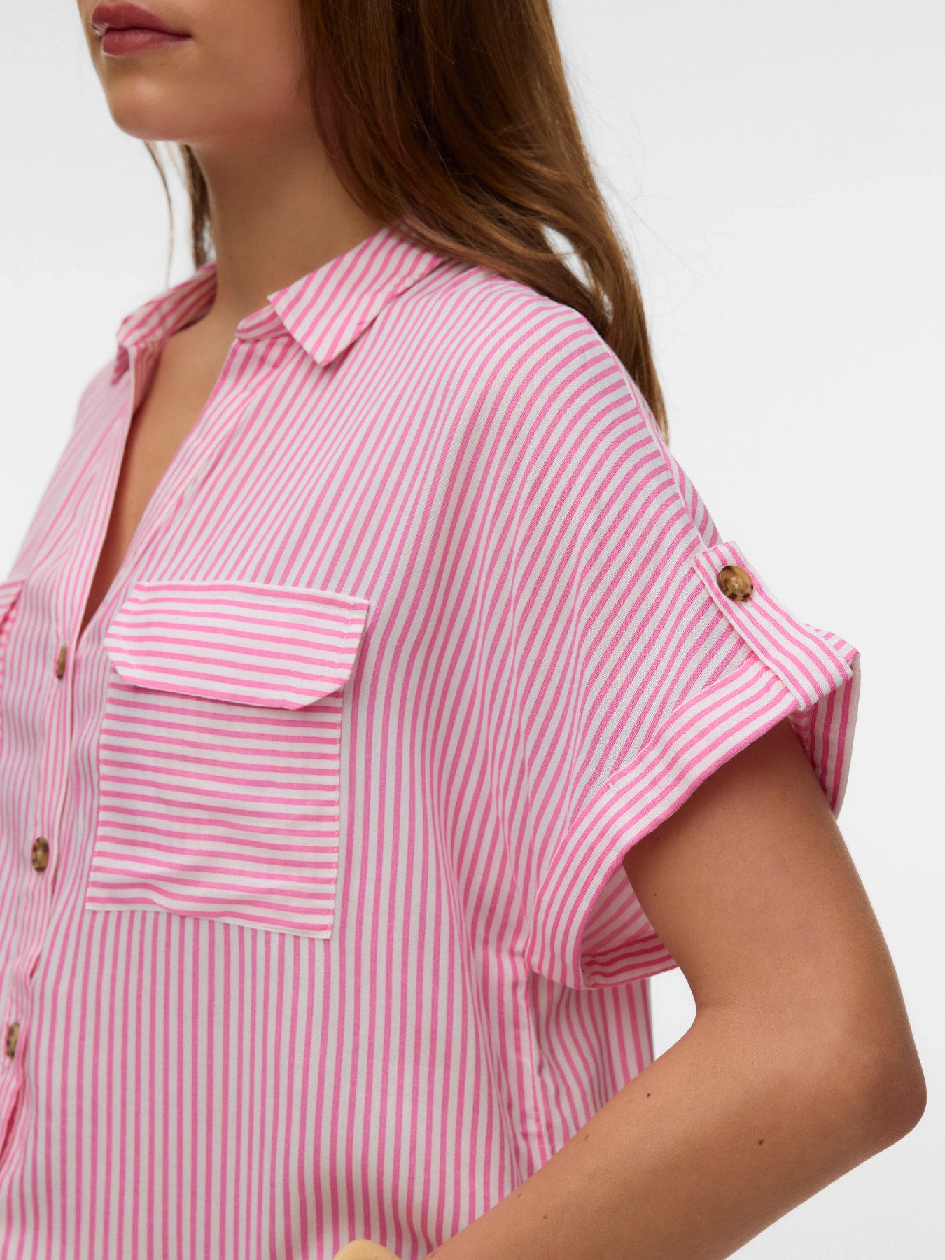 Bumpy Striped Short Sleeve Shirt