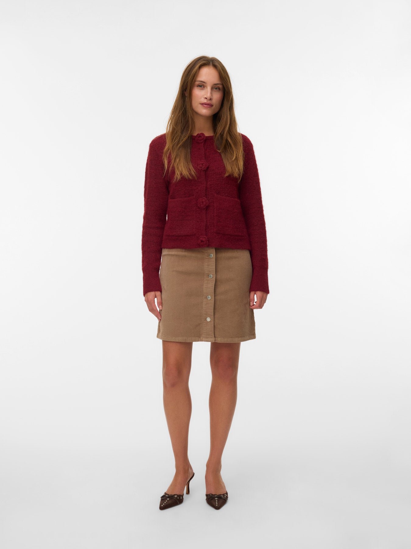Etta Short Cord Skater Skirt