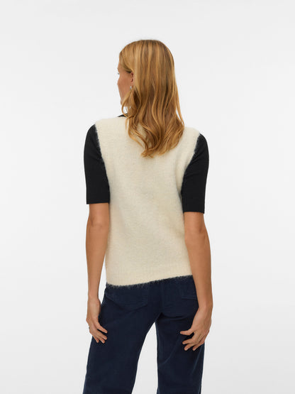 Novah O-Neck Button Vest
