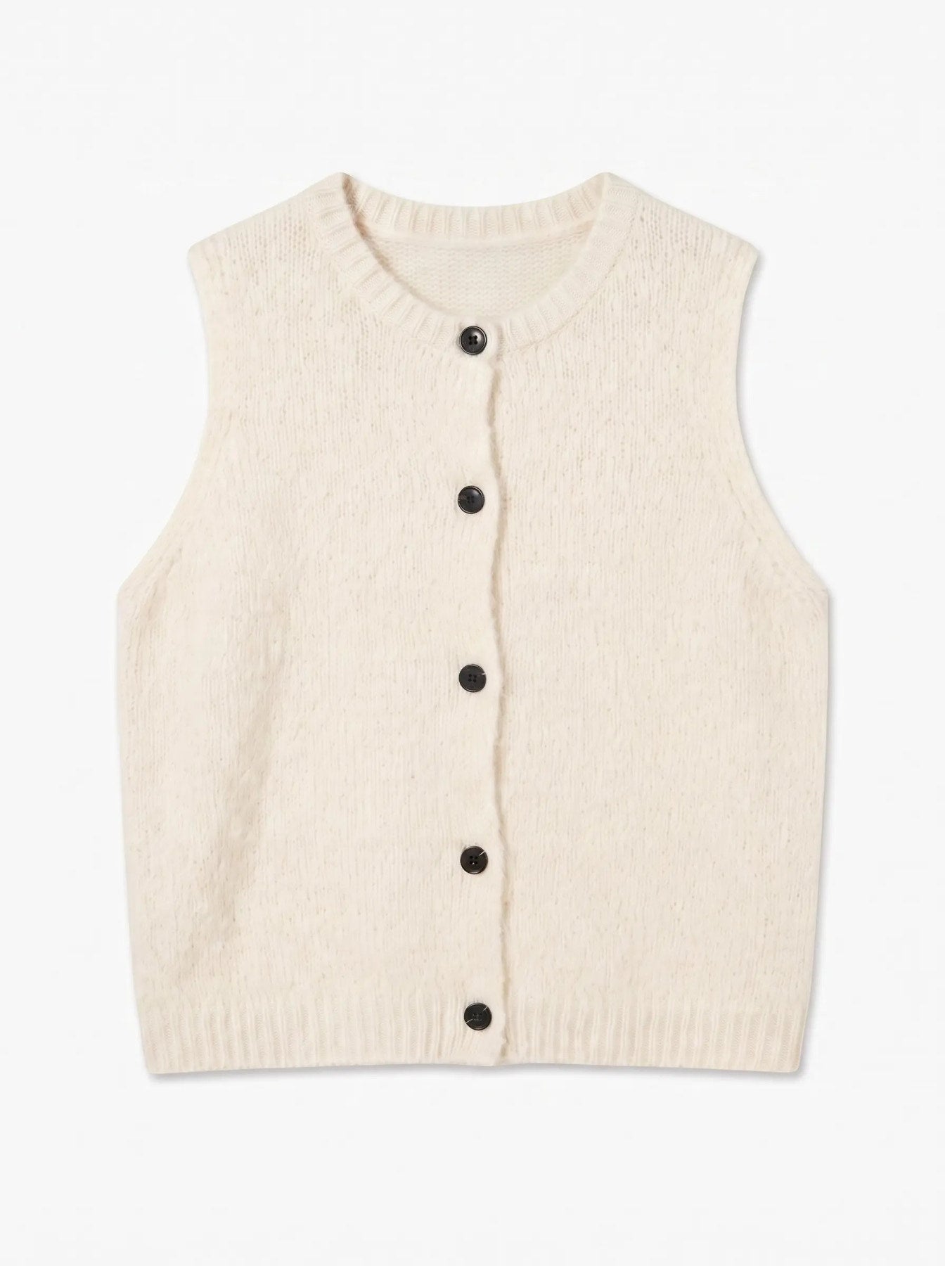 Novah O-Neck Button Vest