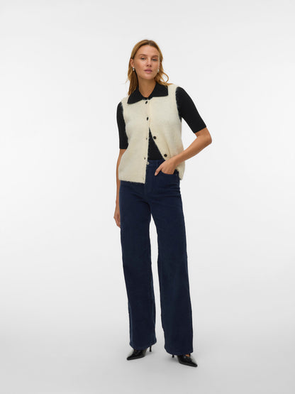 Novah O-Neck Button Vest