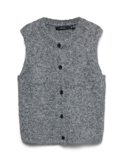 Novah O-Neck Button Vest