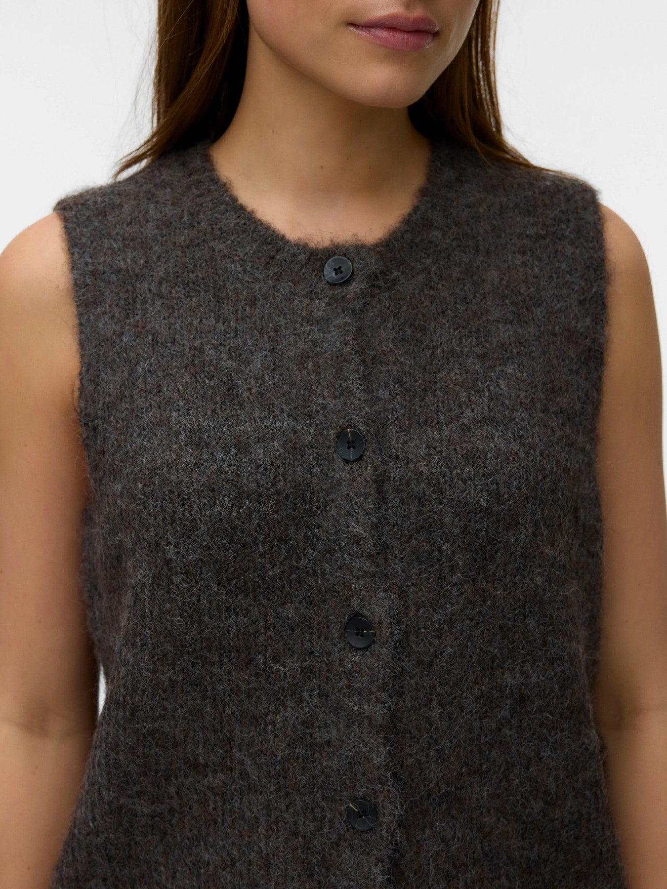 Novah O-Neck Button Vest