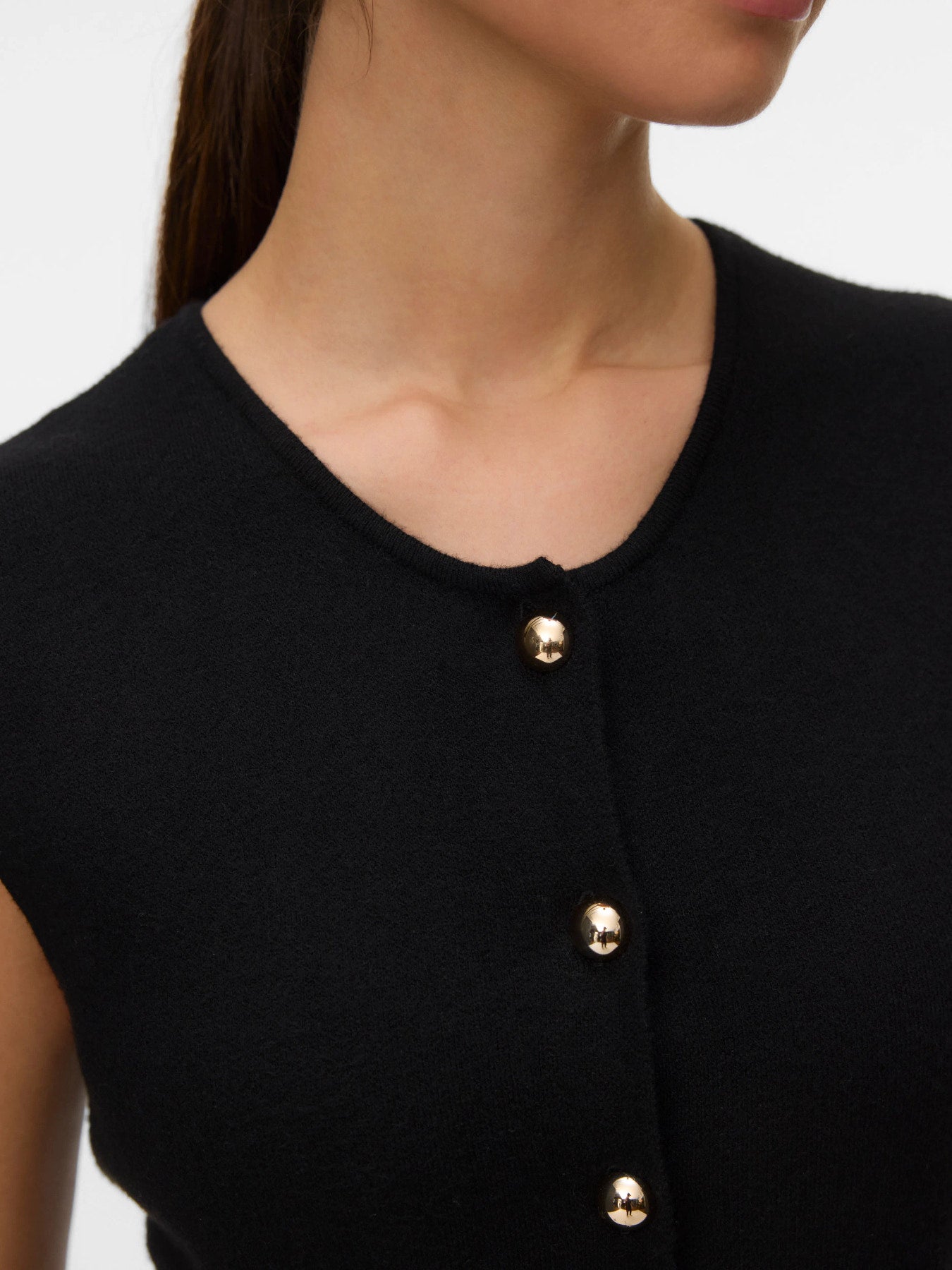 Saba Button Vest Top