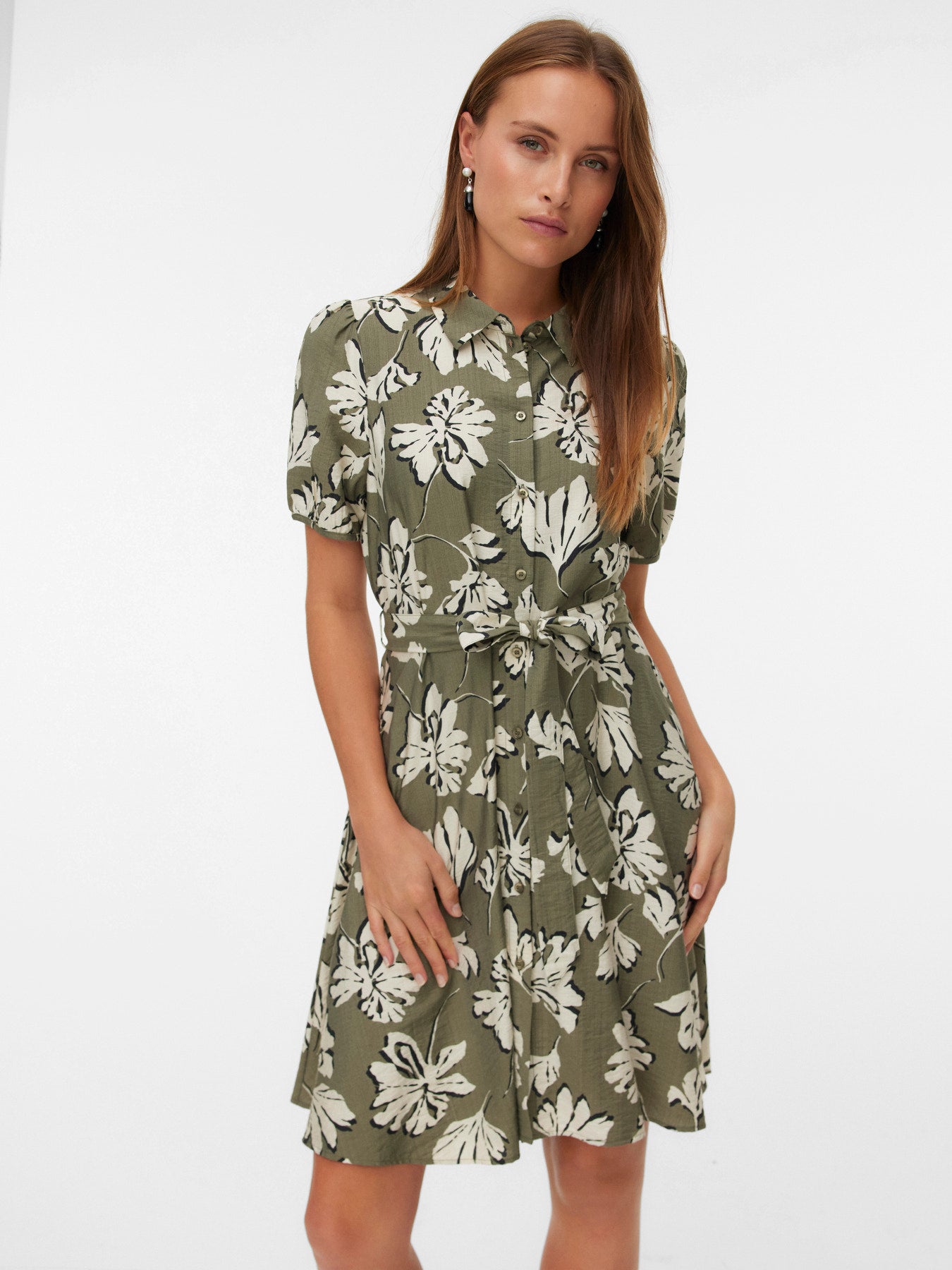 Jennifer Short Sleeve Shirt Dress