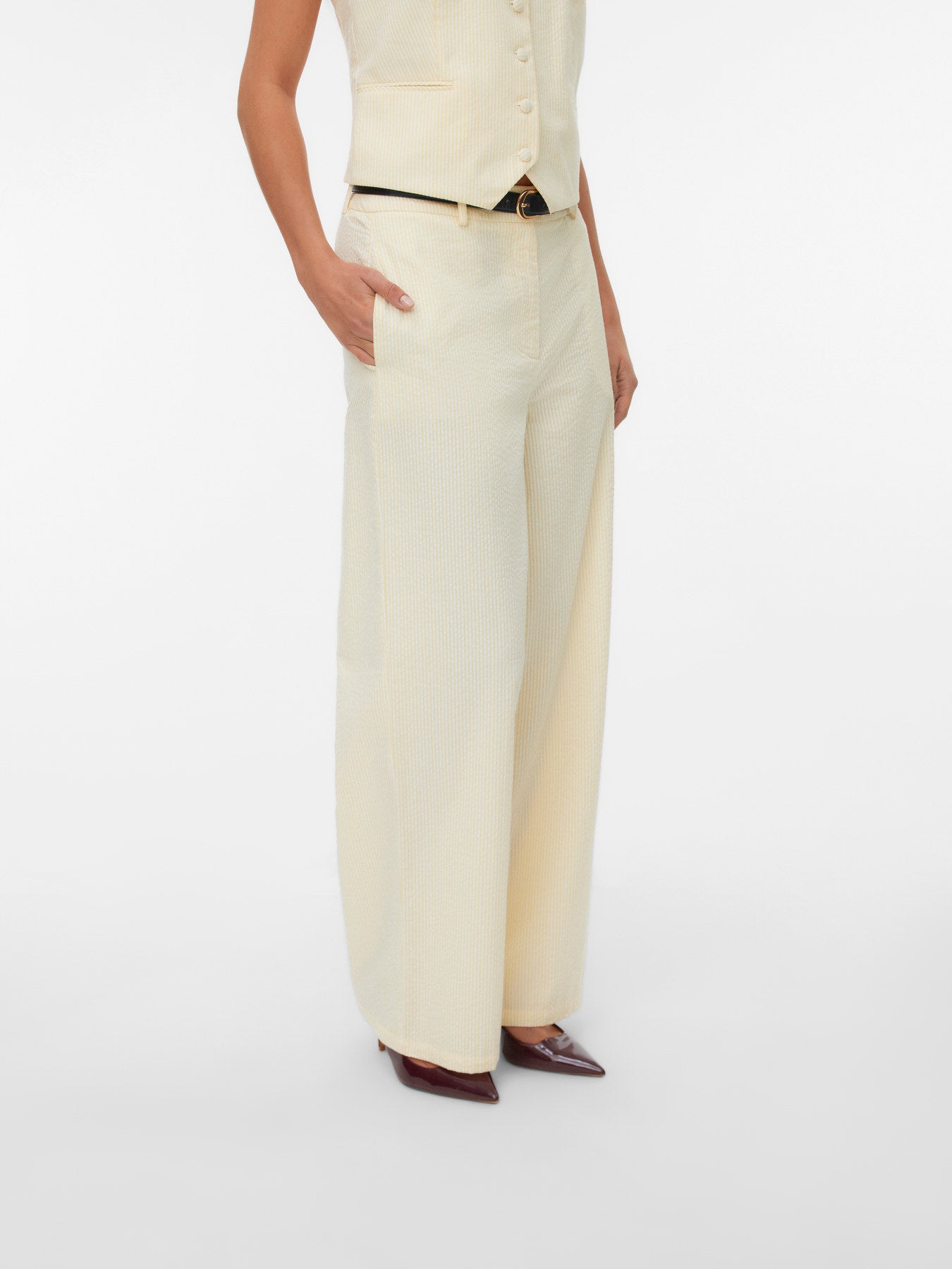 Pira Seersucker Wide Leg Pant