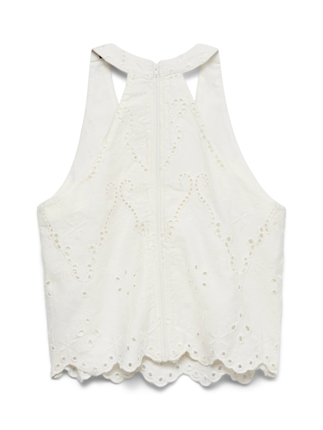 Lyng Halterneck Broderie Anglaise Vest
