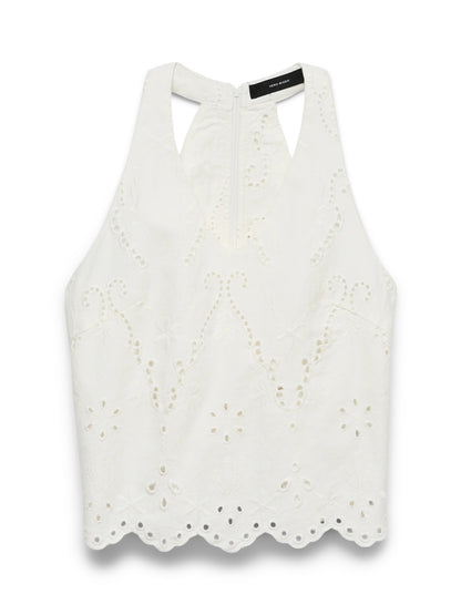 Lyng Halterneck Broderie Anglaise Vest