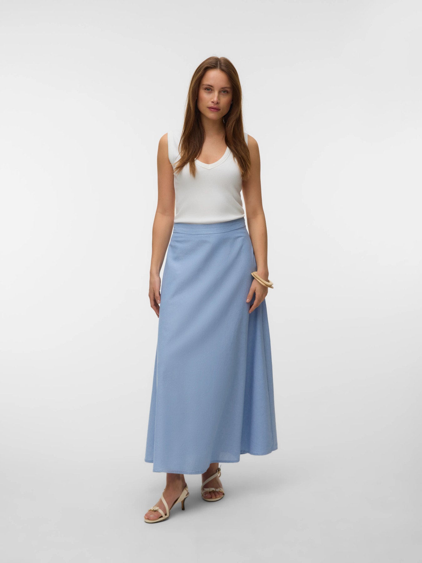 Norma Chambray Maxi Skirt
