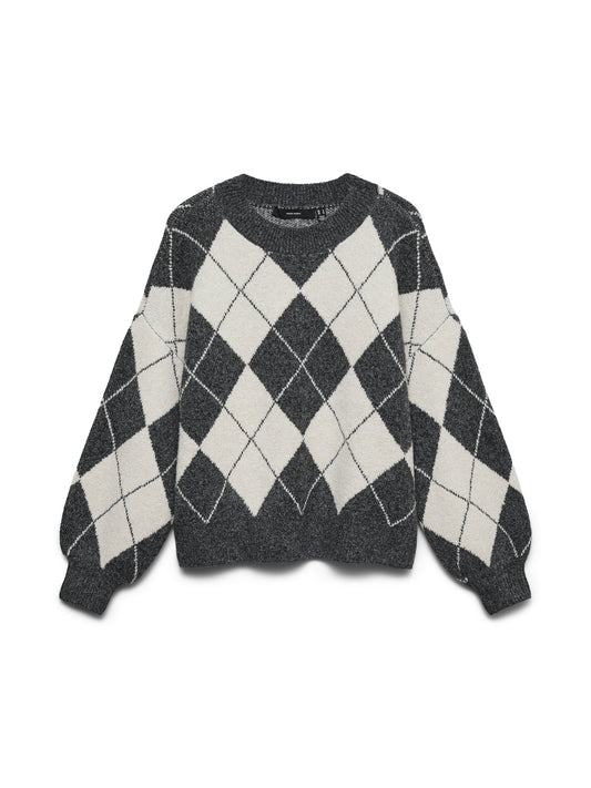 Doffy Jaquard O-Neck Pullover