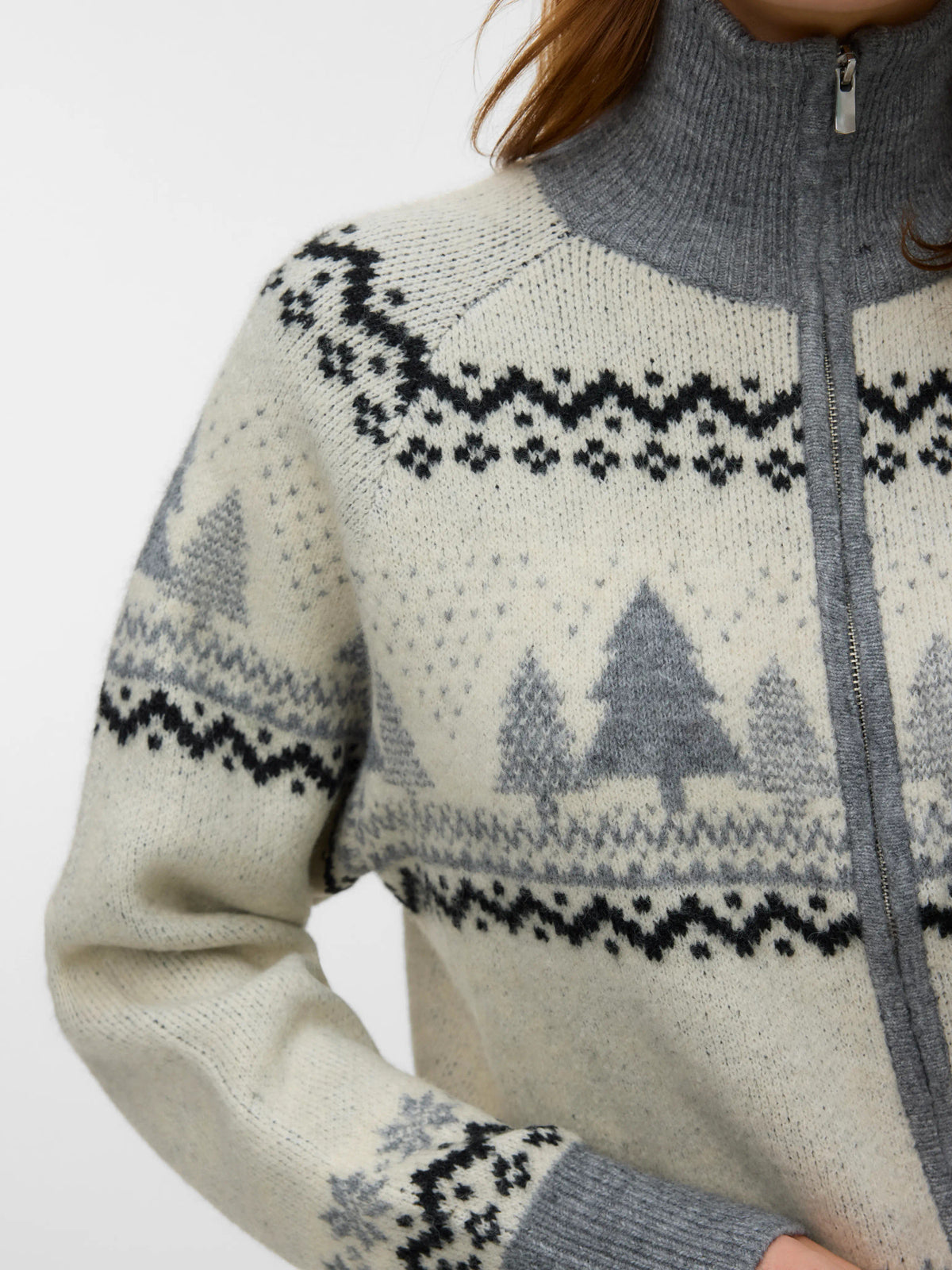 Santa Nordic High Neck Cardi