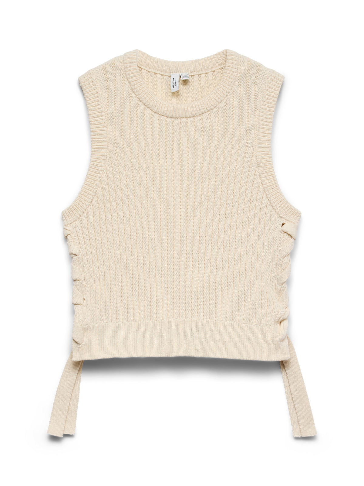 Louise Sleeveless O-Neck Lace-Up Vest