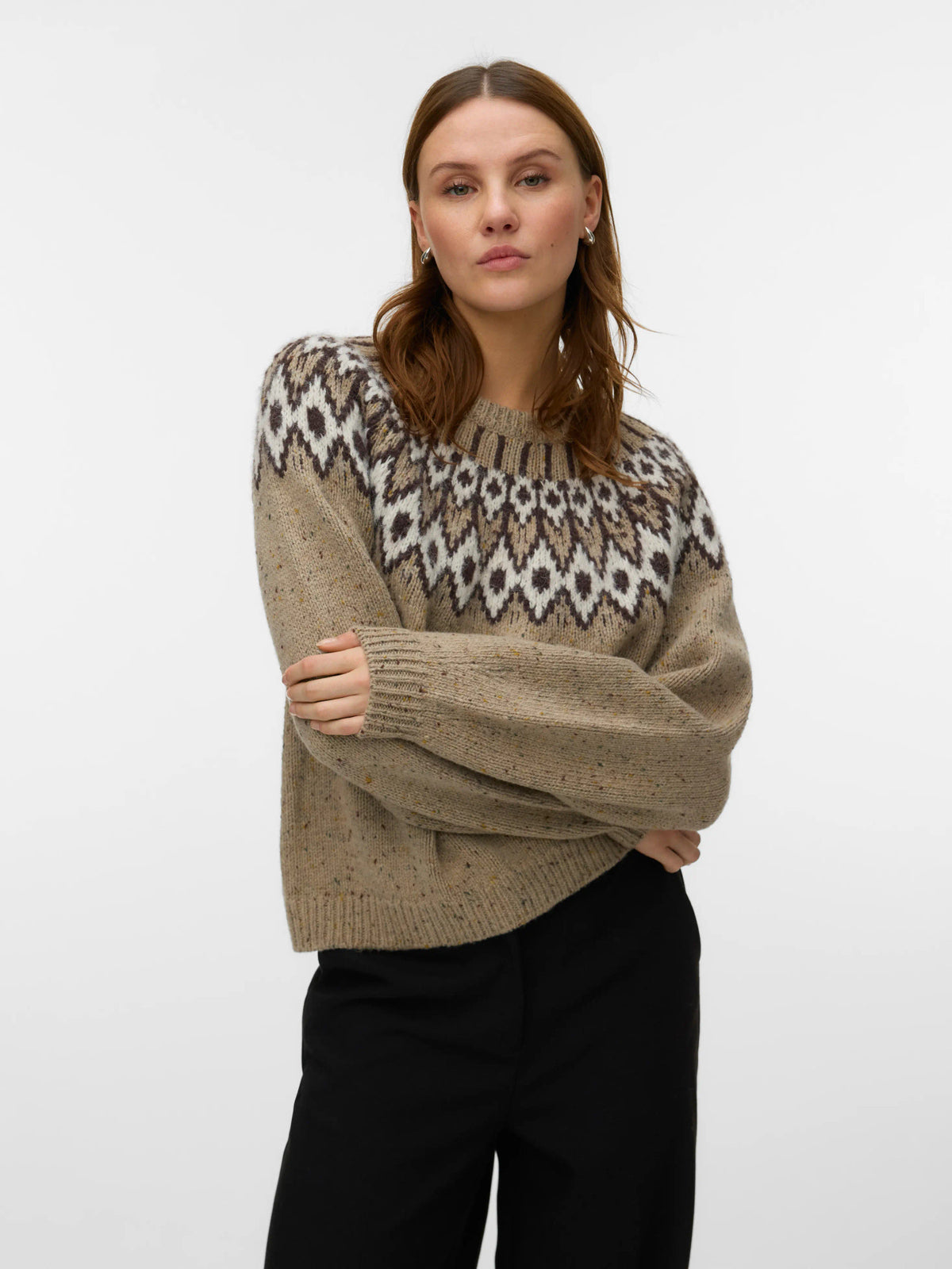 Dove Long Sleeve O-Neck Knit Jumper