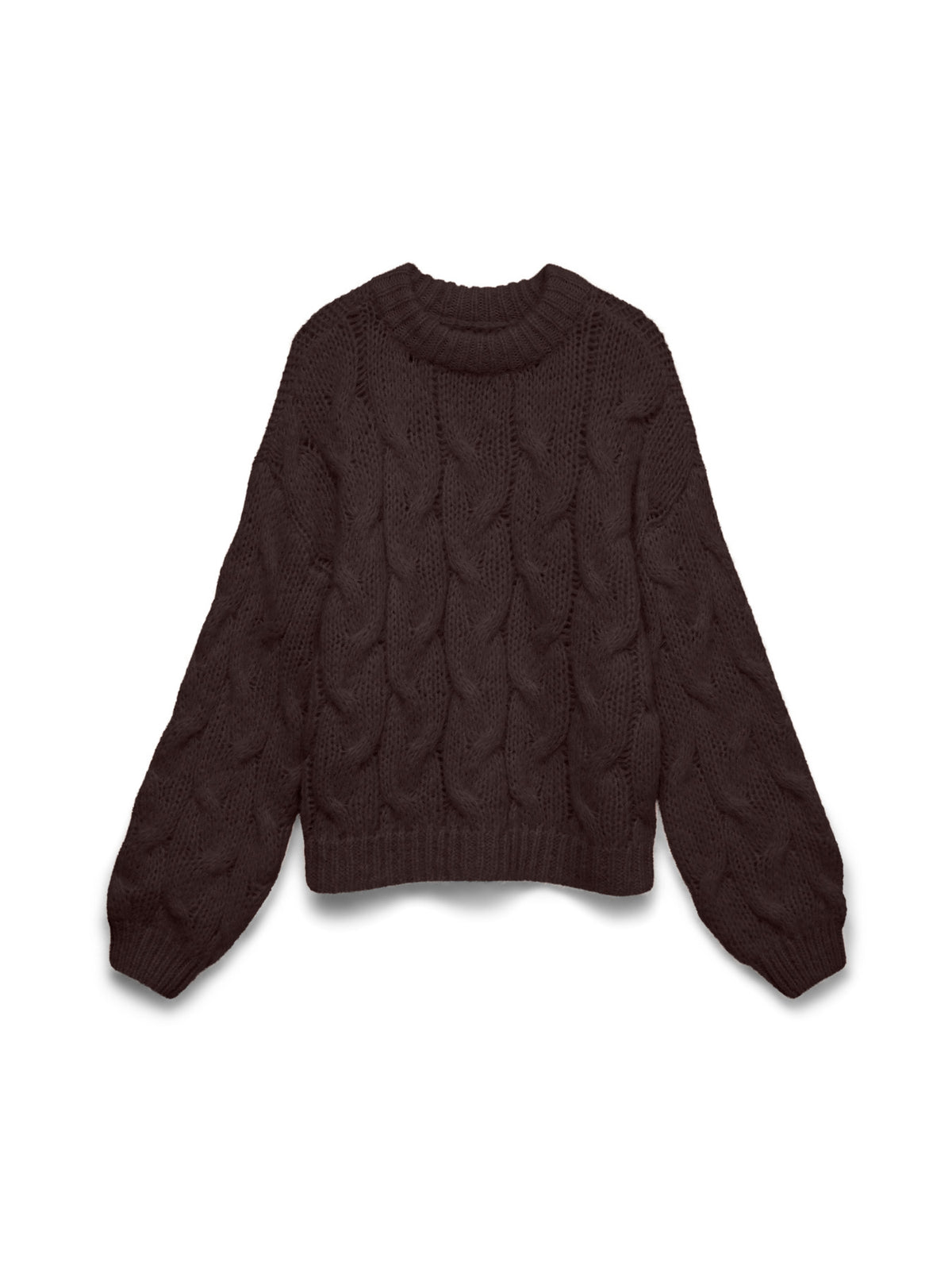 Maybe High Neck Cable Pullover