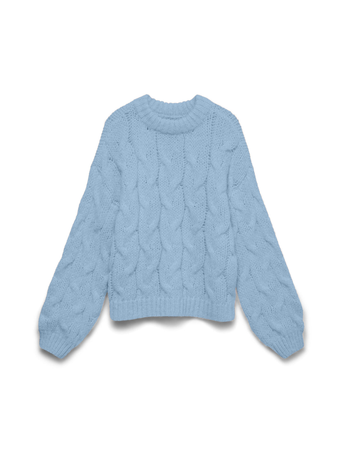 Maybe High Neck Cable Pullover