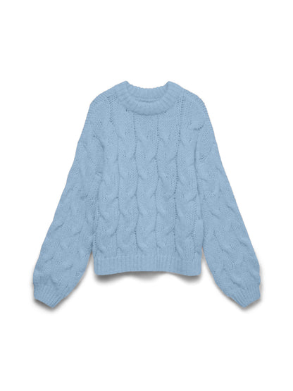 Maybe High Neck Cable Pullover