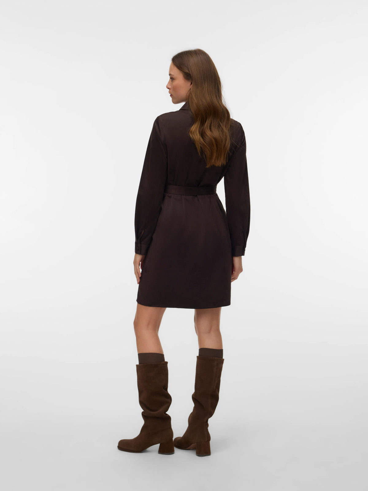 Katty Long Sleeve Short Shirt Dress