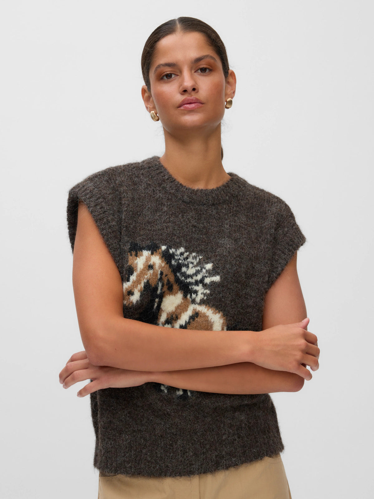 Arianna Sleeveless O-Neck Vest