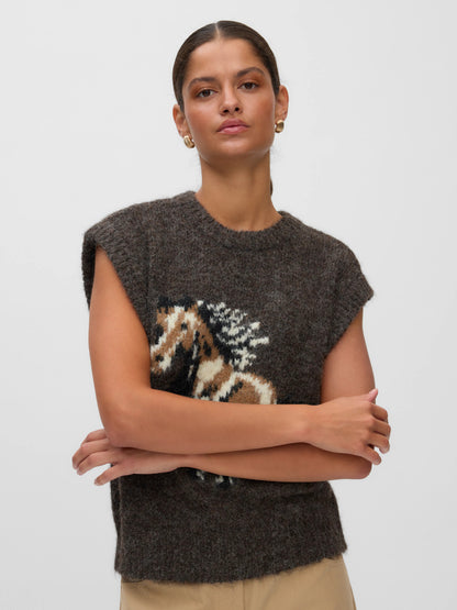 Arianna Sleeveless O-Neck Vest