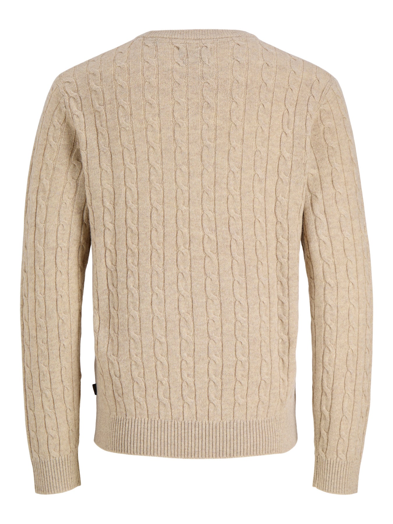 Lambswool Knit Cable Crew Neck