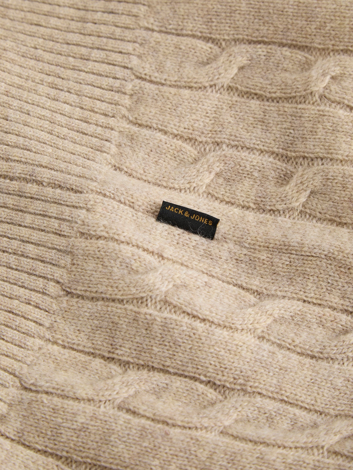 Lambswool Knit Cable Crew Neck