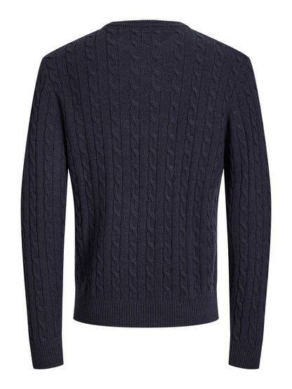 Lambswool Knit Cable Crew Neck