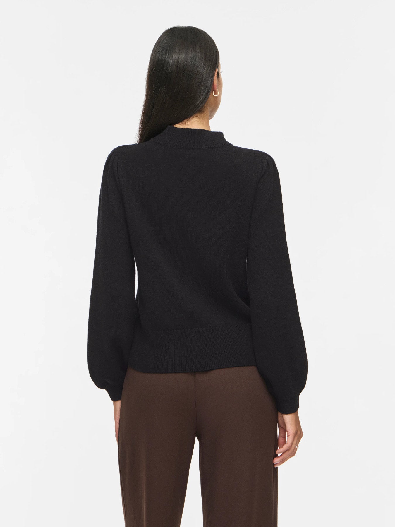 Turtle Neck Balloon Long Sleeve Top