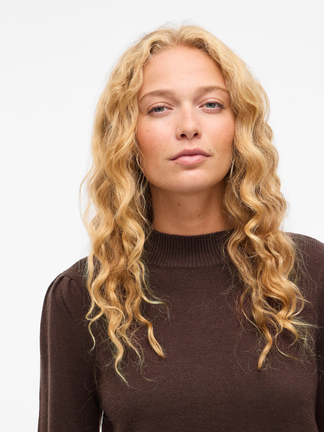 Turtle Neck Balloon Long Sleeve Top