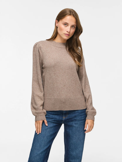 Turtle Neck Balloon Long Sleeve Top