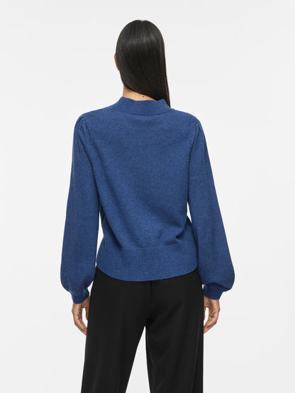 Turtle Neck Balloon Long Sleeve Top