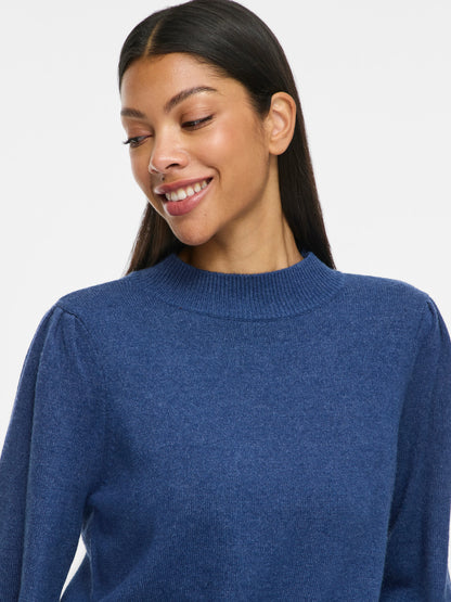 Turtle Neck Balloon Long Sleeve Top