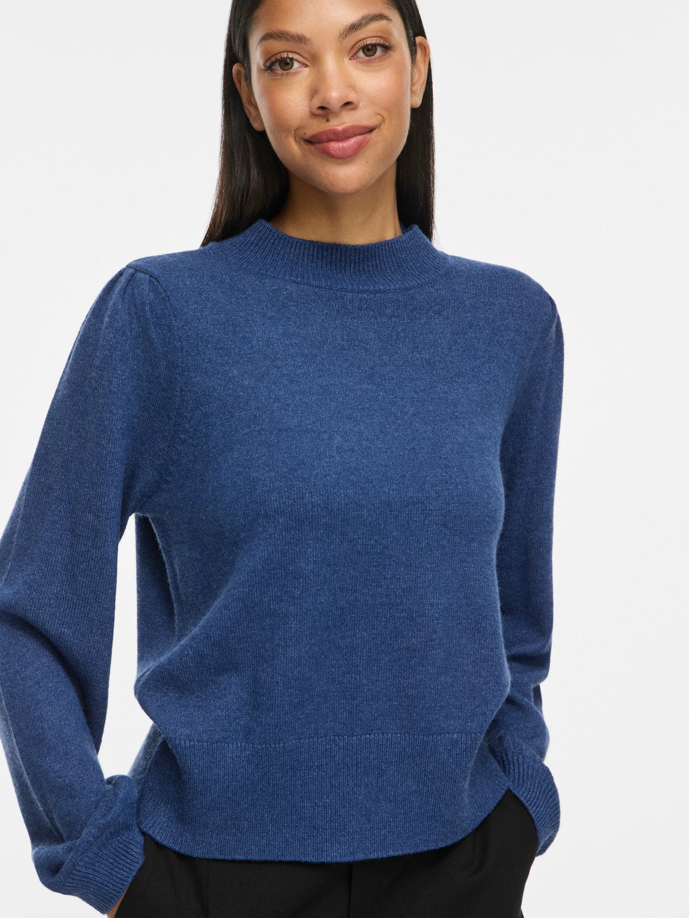 Turtle Neck Balloon Long Sleeve Top